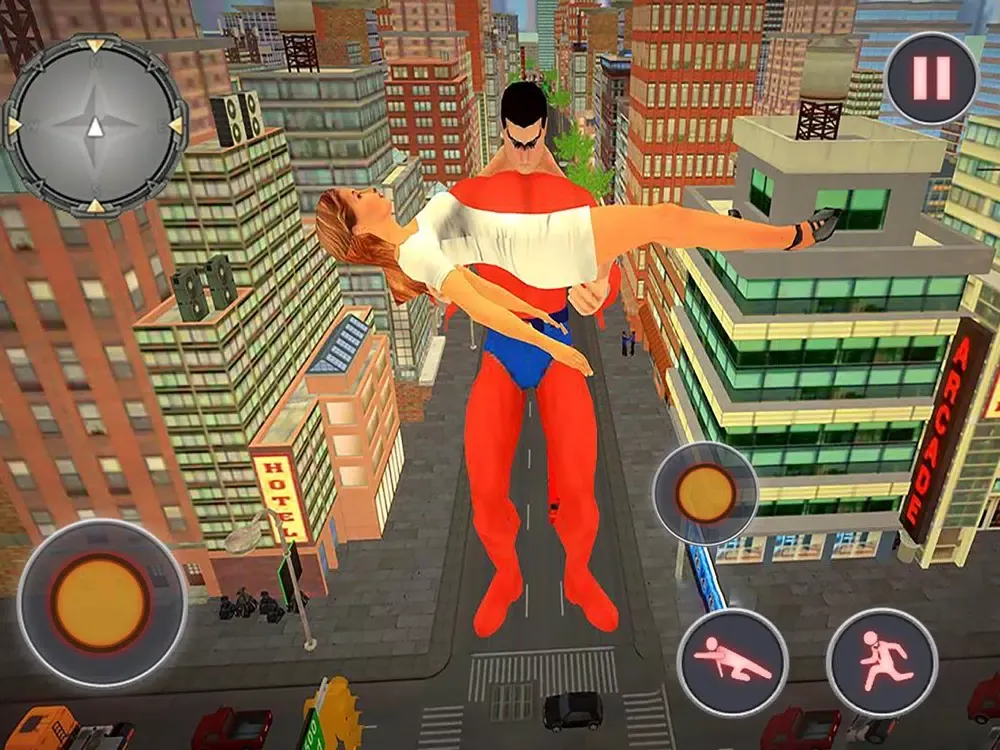 Tangkapan skrin Flying Superman Rescue Mission iPad 