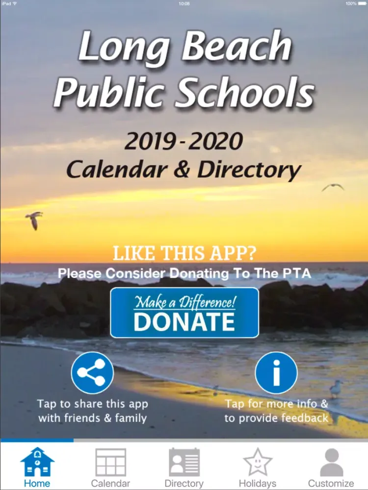 Long Beach NY School Calendar iPad  স্ক্রিনশট