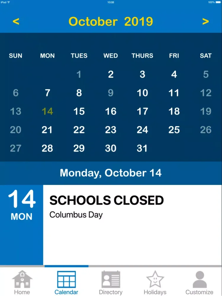Long Beach NY School Calendar iPad  স্ক্রিনশট