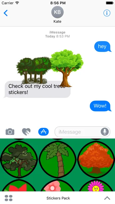 Tree Stickers For iMessage Ekran Görüntüleri