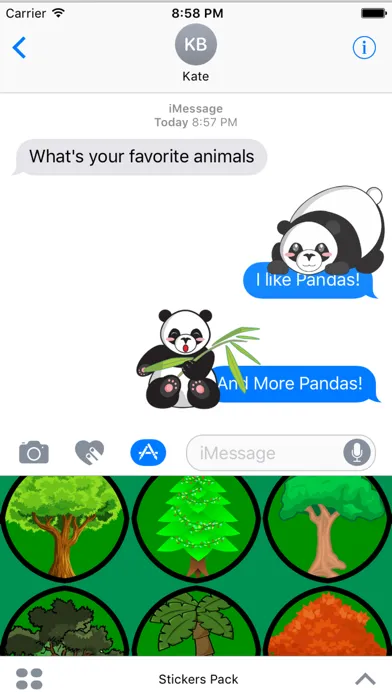 Tree Stickers For iMessage Ekran Görüntüleri