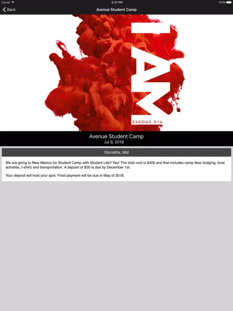 Capturas de pantalla de The Avenue Student Ministry iPad 