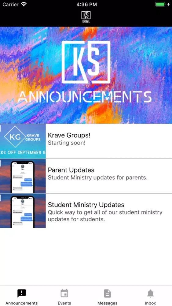 Krave Student Ministries स्क्रीनशॉट
