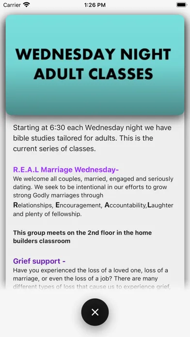 Zrzuty ekranu Quail Creek Family Ministry