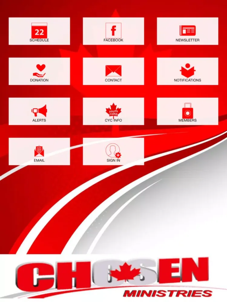Capturas de tela do Chosen Ministries iPad 