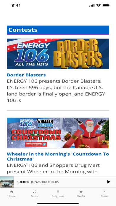 Capturas de tela do ENERGY 106 Winnipeg