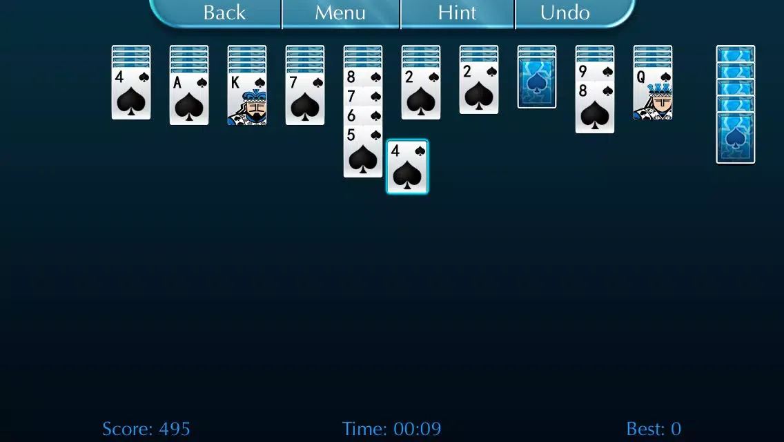 Capturas de tela do Spider Solitaire Collection Pro