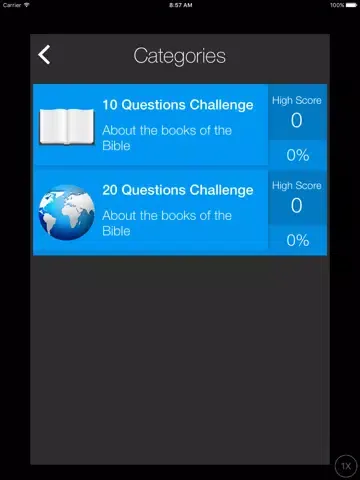 Capturas de pantalla de KJV Bible Quiz iPad 