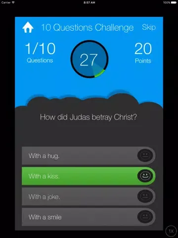 Capturas de pantalla de KJV Bible Quiz iPad 