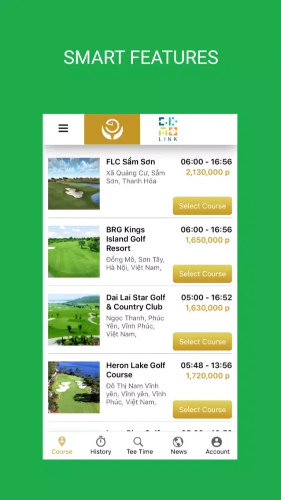 Capturas de pantalla de TGolf
