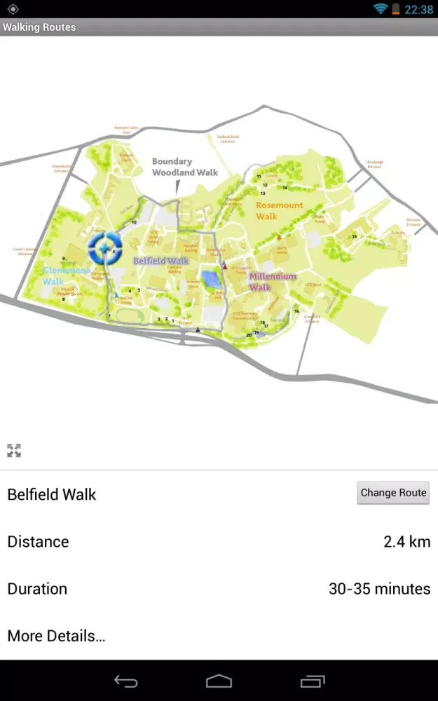 UCD Woodland Walks Screenshots