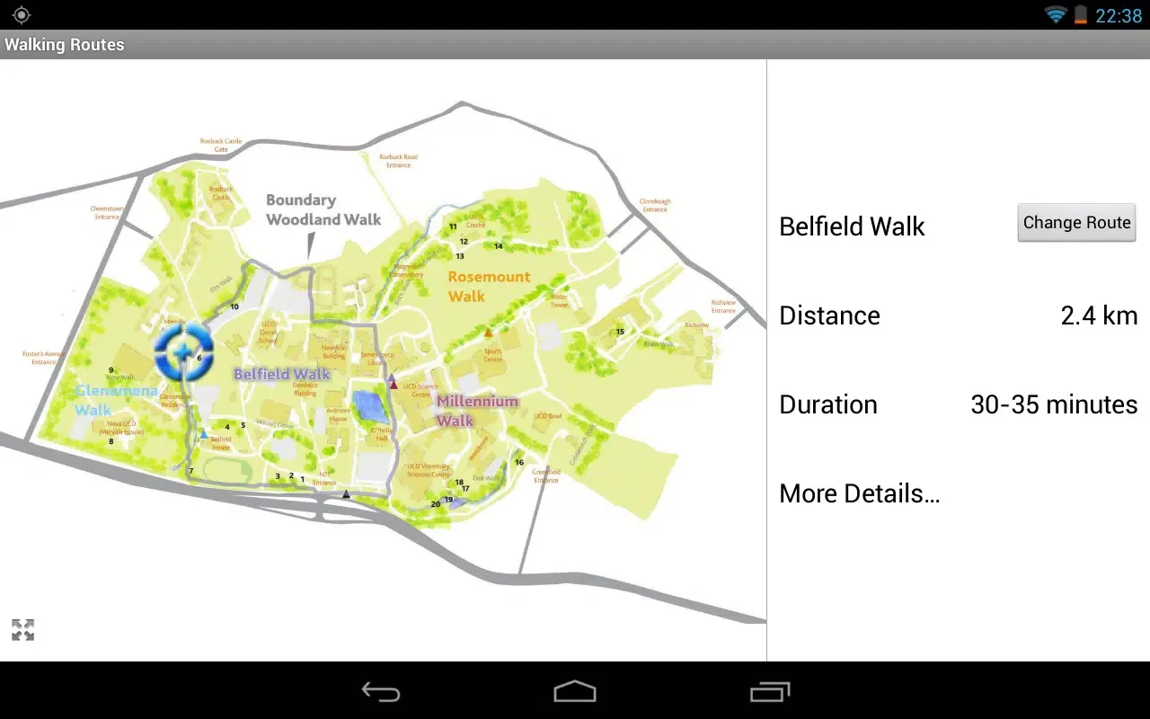 UCD Woodland Walks Screenshots
