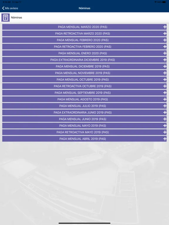 Servicios Personales UPO iPad  Screenshots