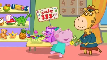 Funny Shop Hippo shopping game سکرین شاٹس