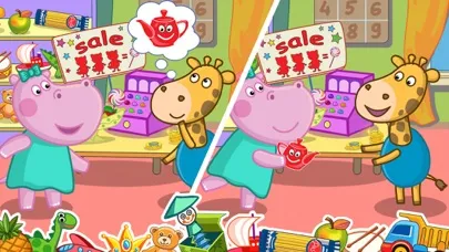 Funny Shop Hippo shopping game سکرین شاٹس