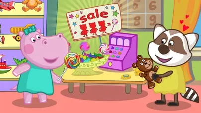 Funny Shop Hippo shopping game سکرین شاٹس
