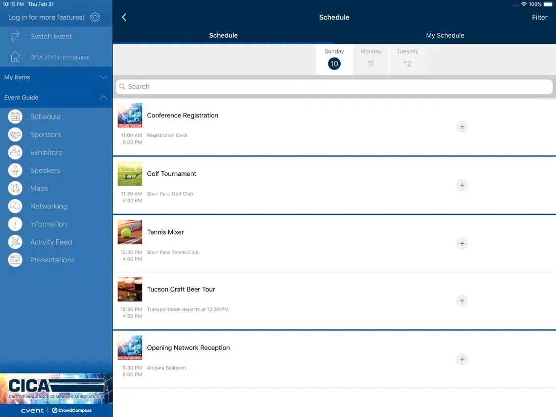 Screenshot di CICA International Conference iPad 