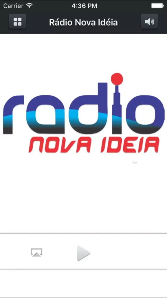 Tangkapan skrin Rádio Nova Ideia