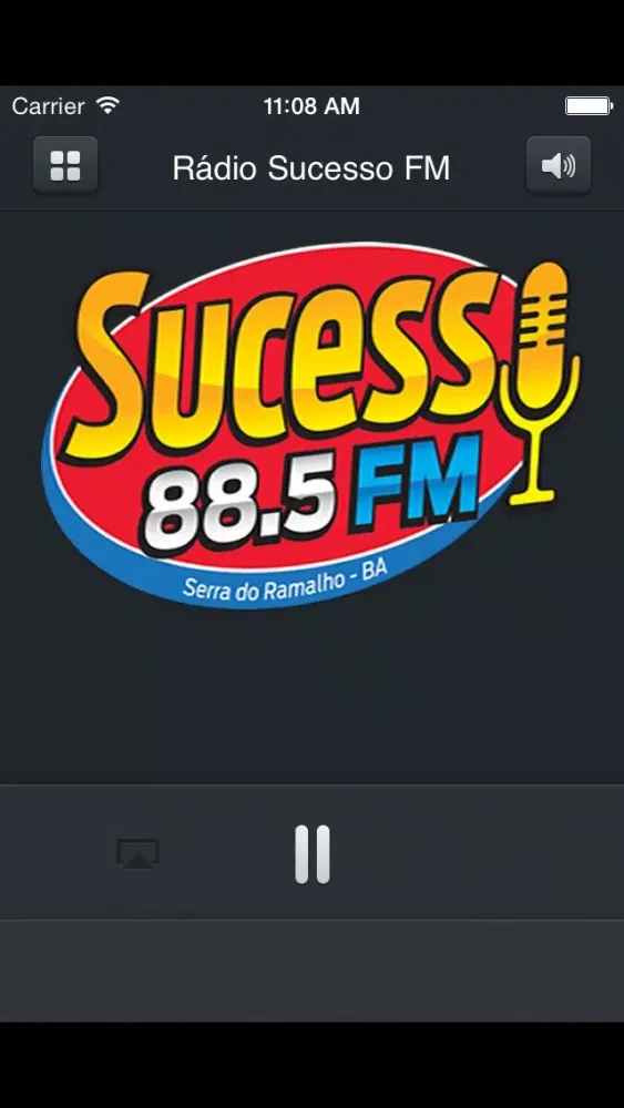 Capturas de tela do Rádio Sucesso FM de Serra do Ramalho BA