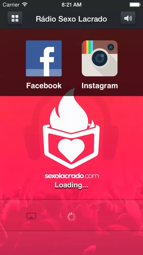 Tangkapan skrin Rádio Sexo Lacrado