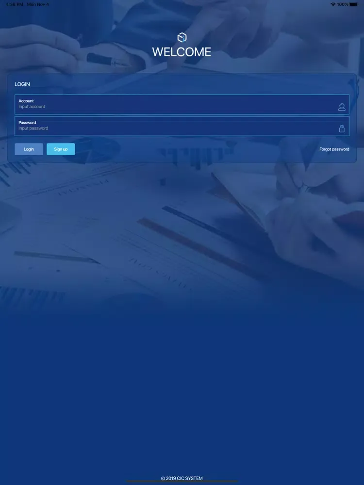 Ảnh chụp màn hình của CIC System iPad 