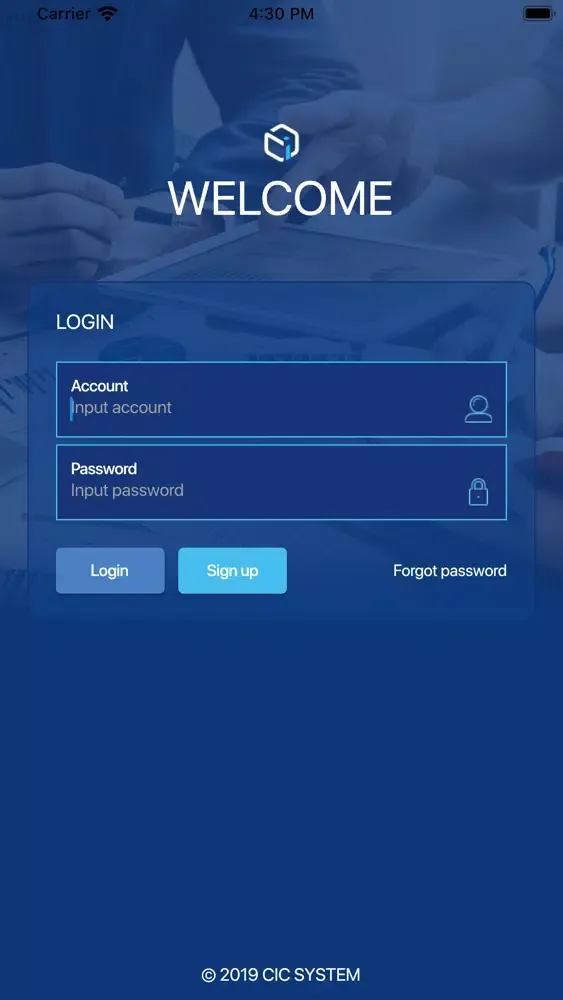 Ảnh chụp màn hình của CIC System