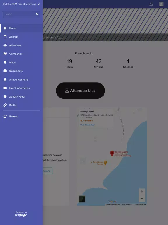 Tangkapan layar Cidel's 2021 Tax Conference iPad 