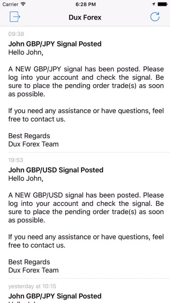 تصاویر Dux Forex Notifier