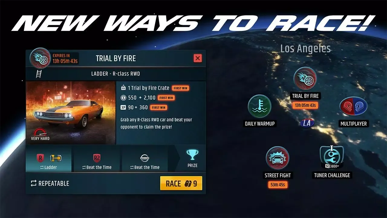 Tangkapan skrin Racing Rivals