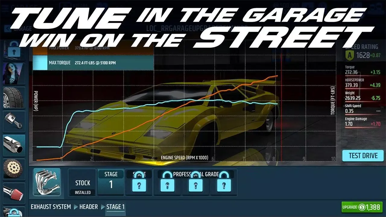 Tangkapan skrin Racing Rivals