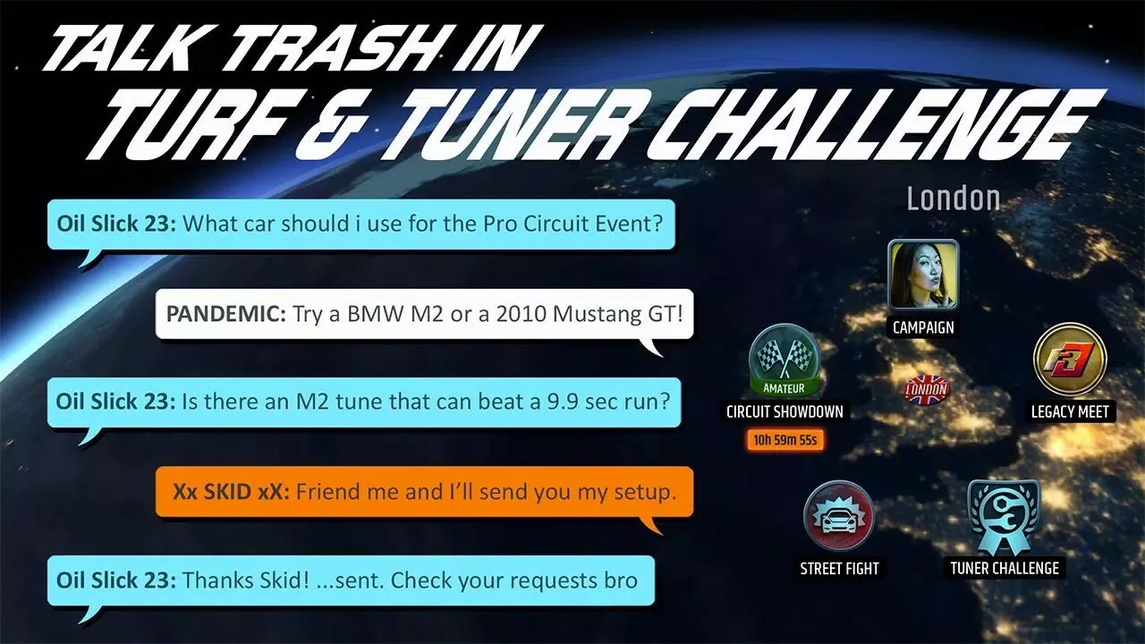 Tangkapan skrin Racing Rivals