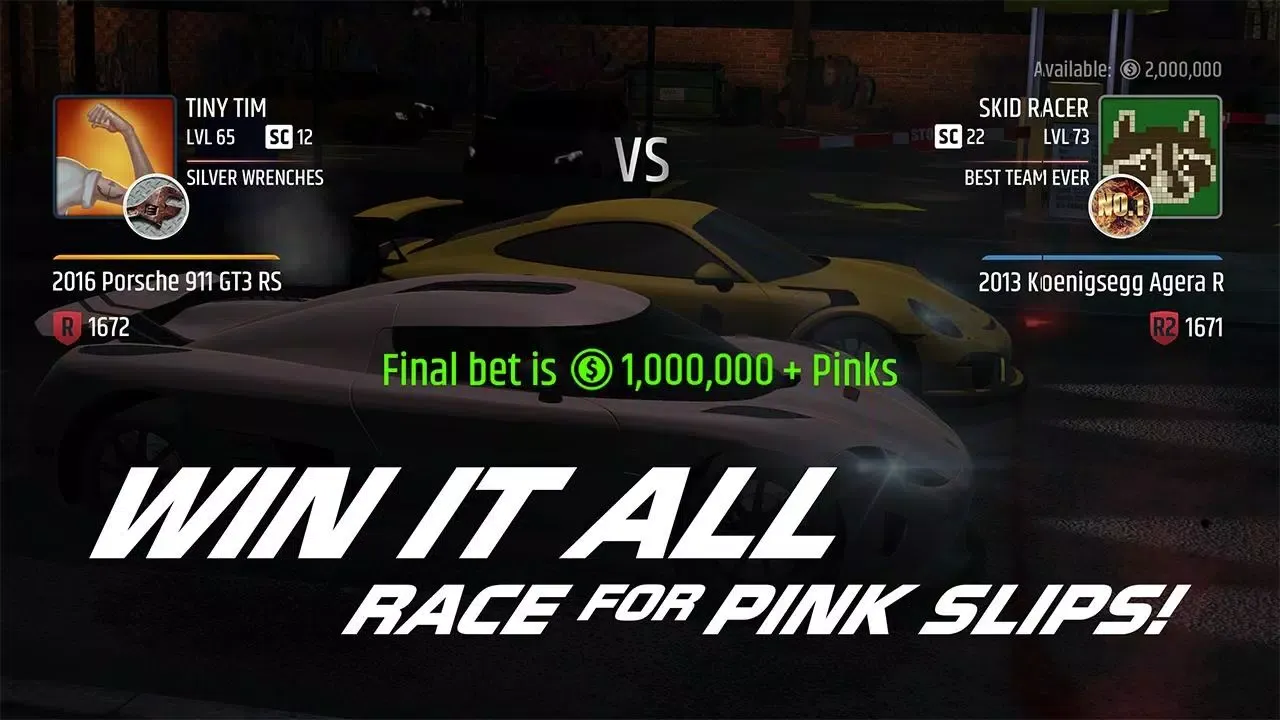 Tangkapan skrin Racing Rivals