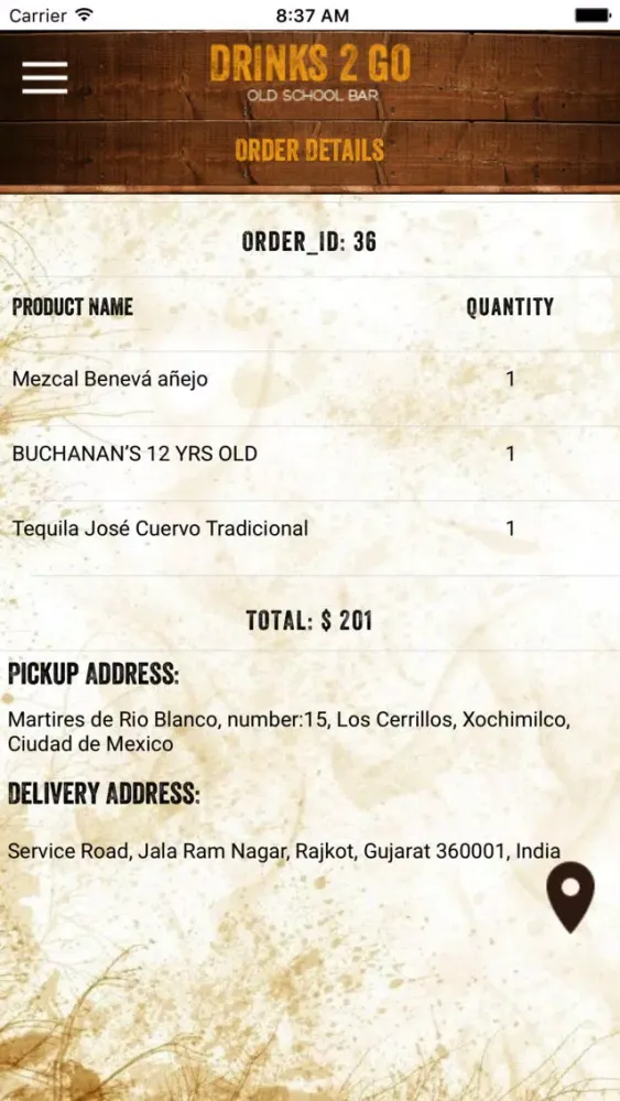 Captures d'écran de DRINKS2GO-DELIVERY BOYS