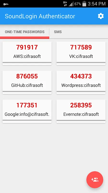 SoundLogin Authenticator Screenshots