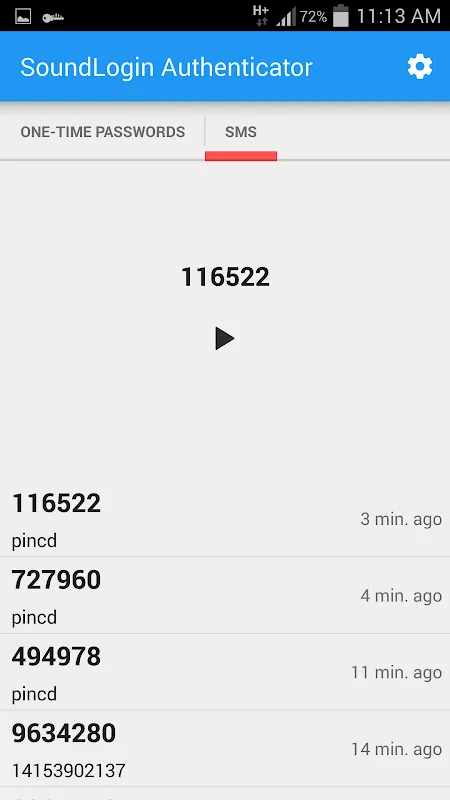 SoundLogin Authenticator Screenshots