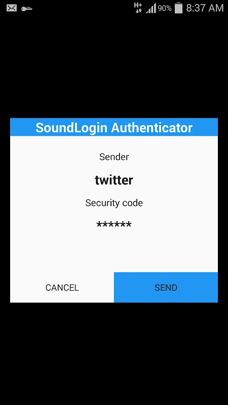 SoundLogin Authenticator Screenshots