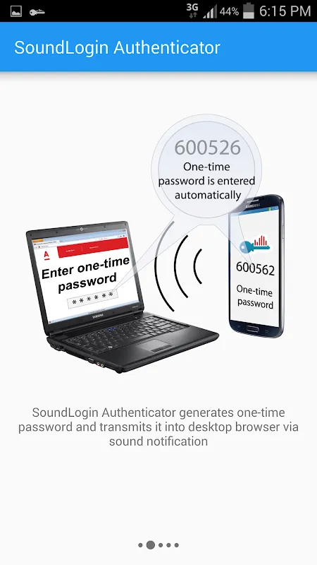 SoundLogin Authenticator Screenshots