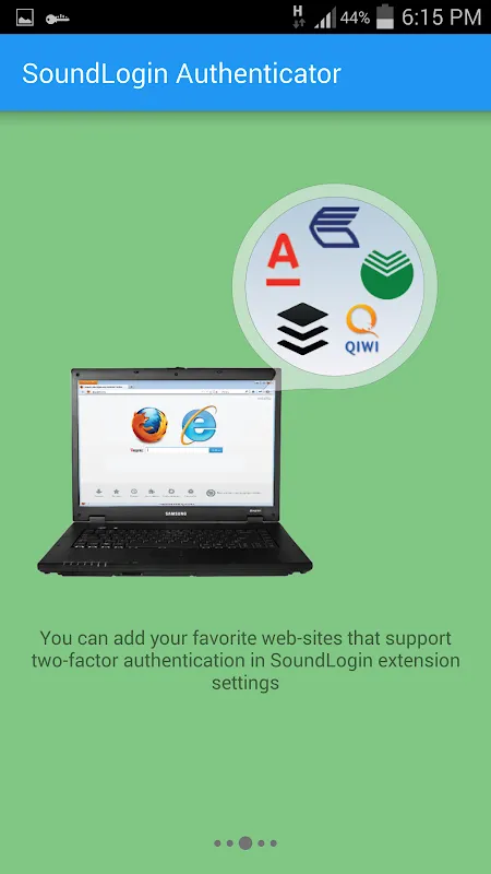 SoundLogin Authenticator Screenshots