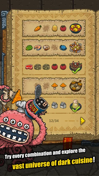 Capturas de tela do Monster Chef