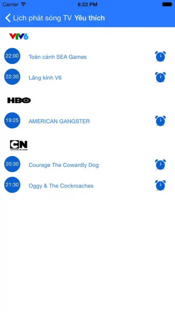 Captures d'écran de TV Calendar