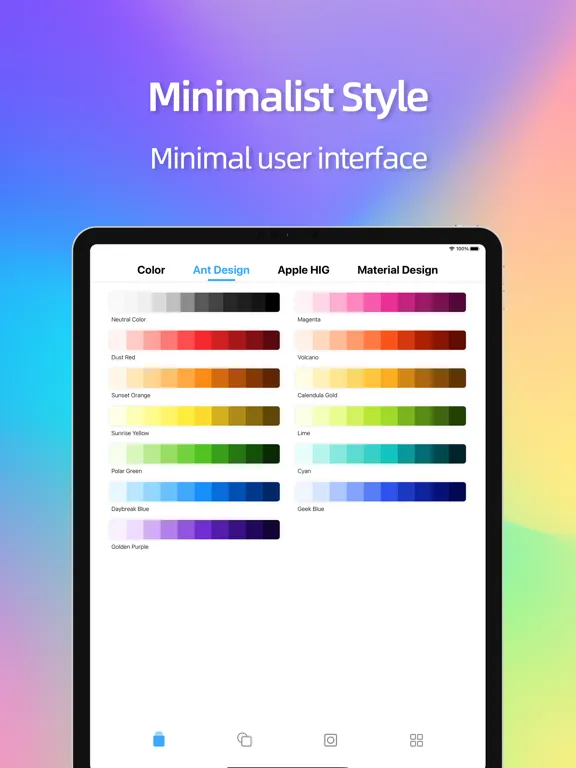 Capturas de tela do Color Palette - Color schemes iPad 