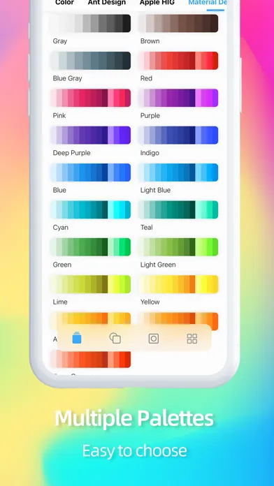 Capturas de tela do Color Palette - Color schemes
