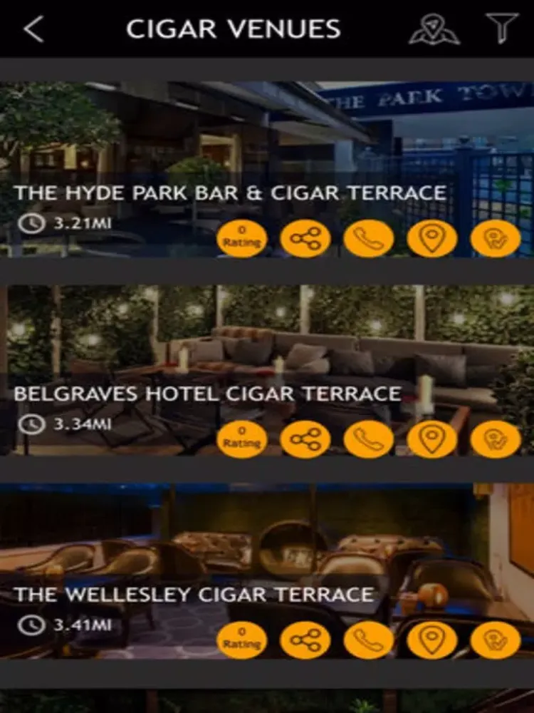 Cigar Venues iPad  스크린샷