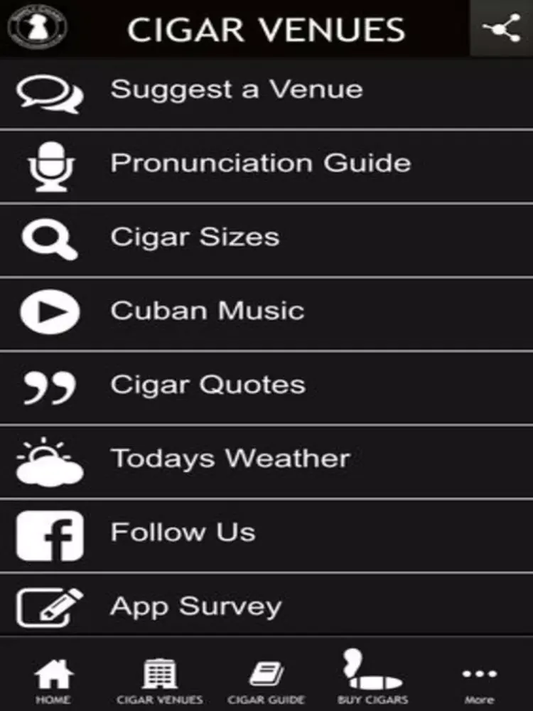 Cigar Venues iPad  스크린샷