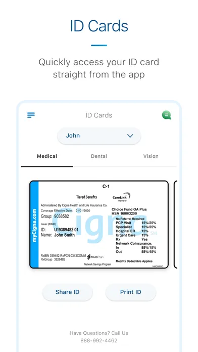 myCigna Screenshots