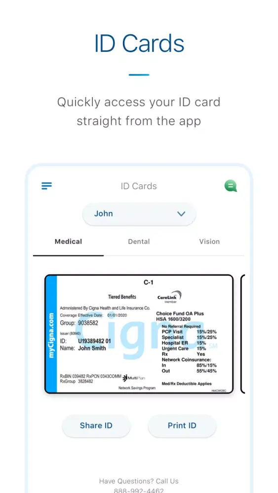 myCigna Screenshots