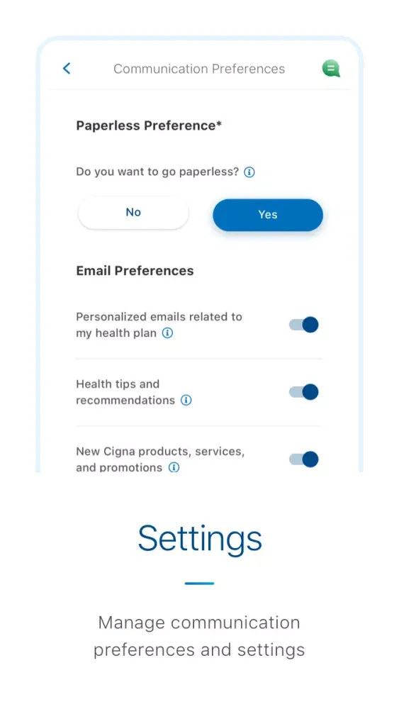 myCigna Screenshots