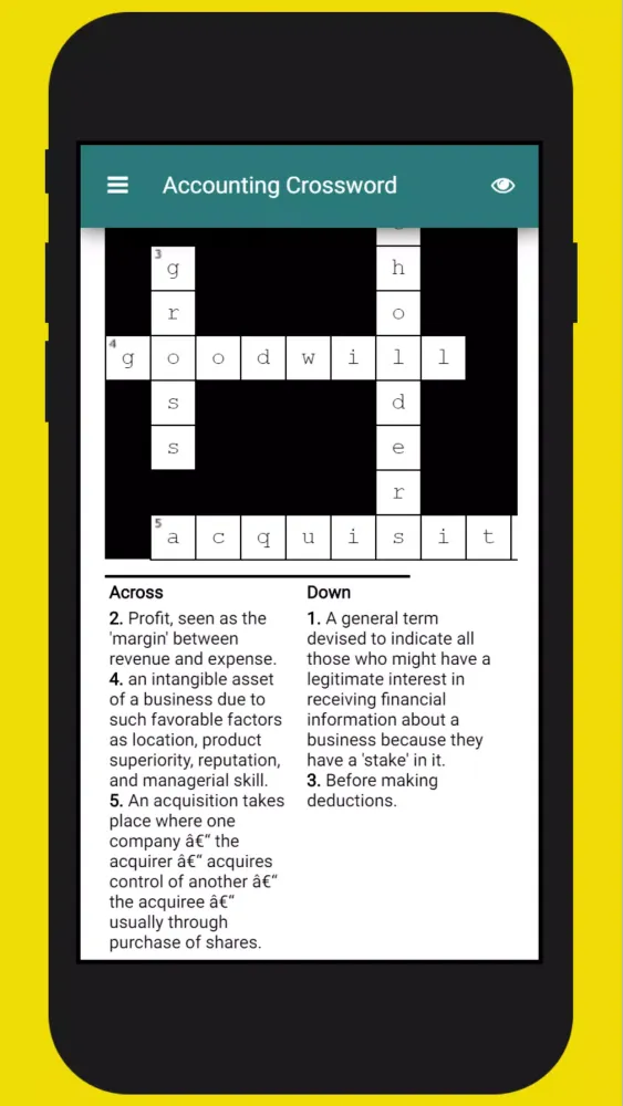 Accounting Crossword स्क्रीनशॉट