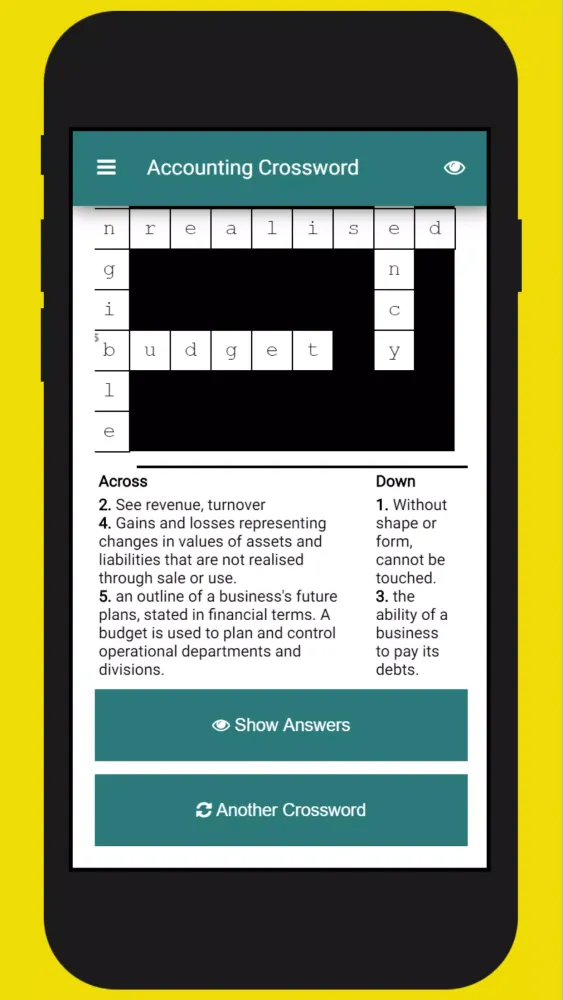 Accounting Crossword स्क्रीनशॉट
