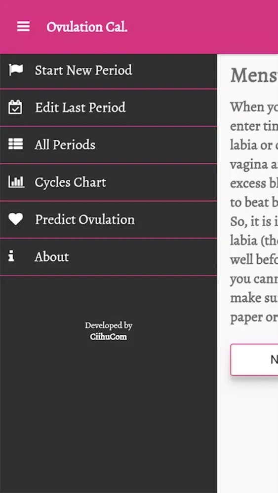 ภาพหน้าจอของ Ezee Ovulation Predictor